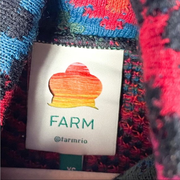 FARM RIO Rauti Turtleneck Sweater, Beaded Tassel Aztec Multi Colored Fringe, XS - Picture 7 of 7